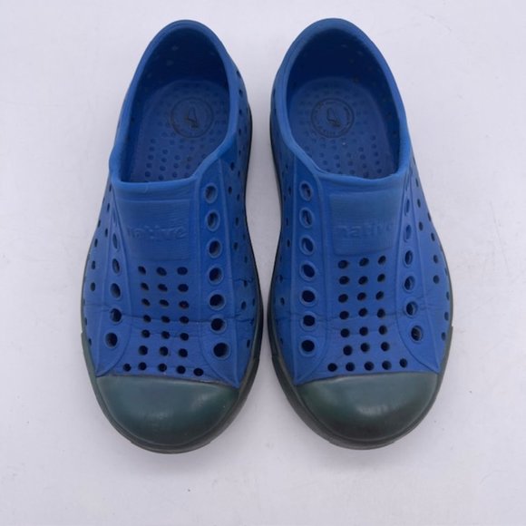Native Jefferson Size C8 8 Navy Blue Toddler Slip On Shoes - Picture 1 of 11